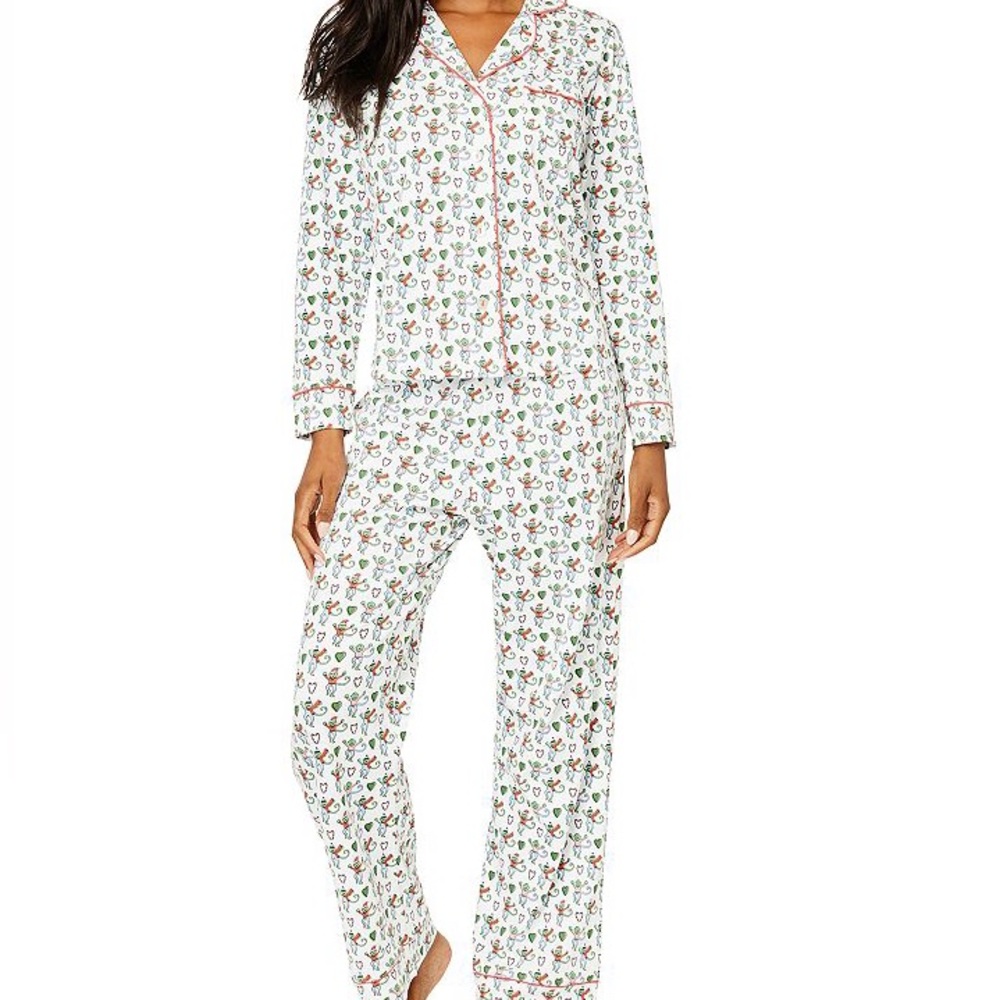 Roller Rabbit Merry Monkey Long Sleeve Pajama Set